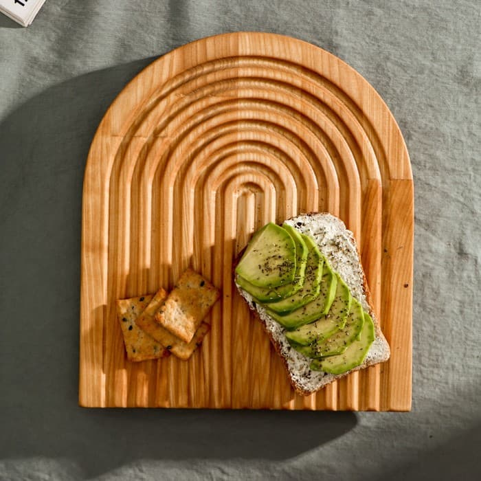 Доска для подачи и сервировки Adelica, 25×22×1.8 см, дерево берёза