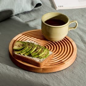 Доска для подачи и сервировки Adelica «Олимп», d=20×1.8 см, дерево берёза