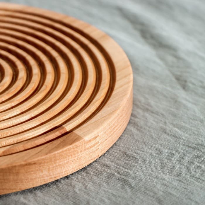 Доска для подачи и сервировки Adelica «Олимп», d=20×1.8 см, дерево берёза