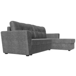 Угловой диван «Амстердам лайт», еврокнижка, правый угол, рогожка, цвет серый