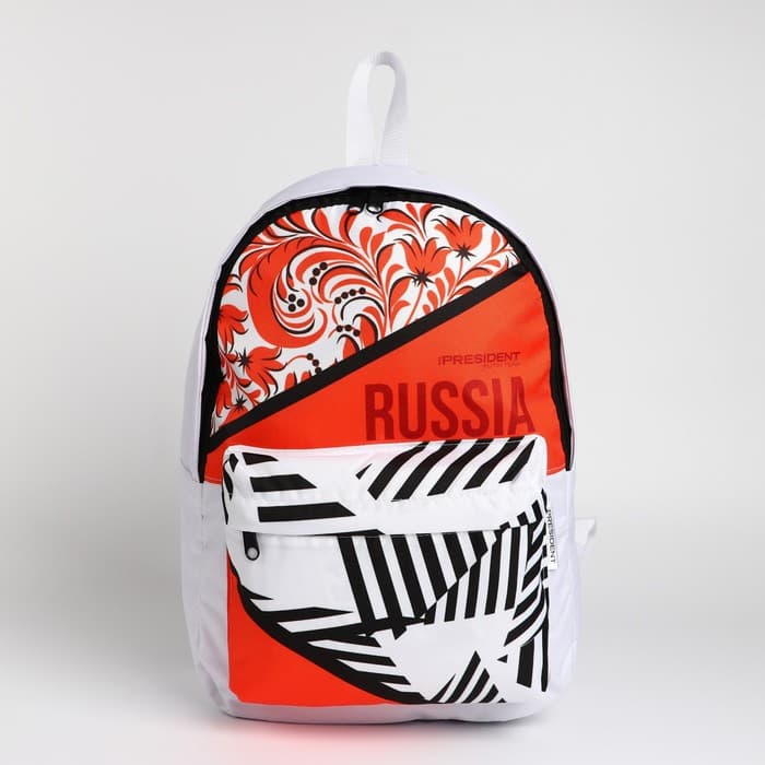 Рюкзак Putin team, 29×13×44 см, отд на молнии, н/карман, белый
