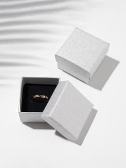 Коробочка подарочная под серьги, кольцо «Блеск», 5×5 см, (полезная часть 4.5×4.5 см), цвет серебро