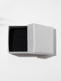 Коробочка подарочная под серьги, кольцо «Блеск», 5×5 см, (полезная часть 4.5×4.5 см), цвет серебро