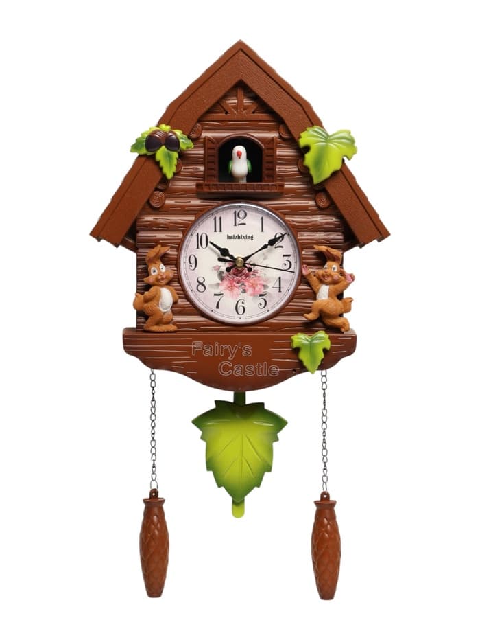 Часы настенные «Зайки», с кукушкой, плавный ход, 30×26 см, циферблат d=10 см