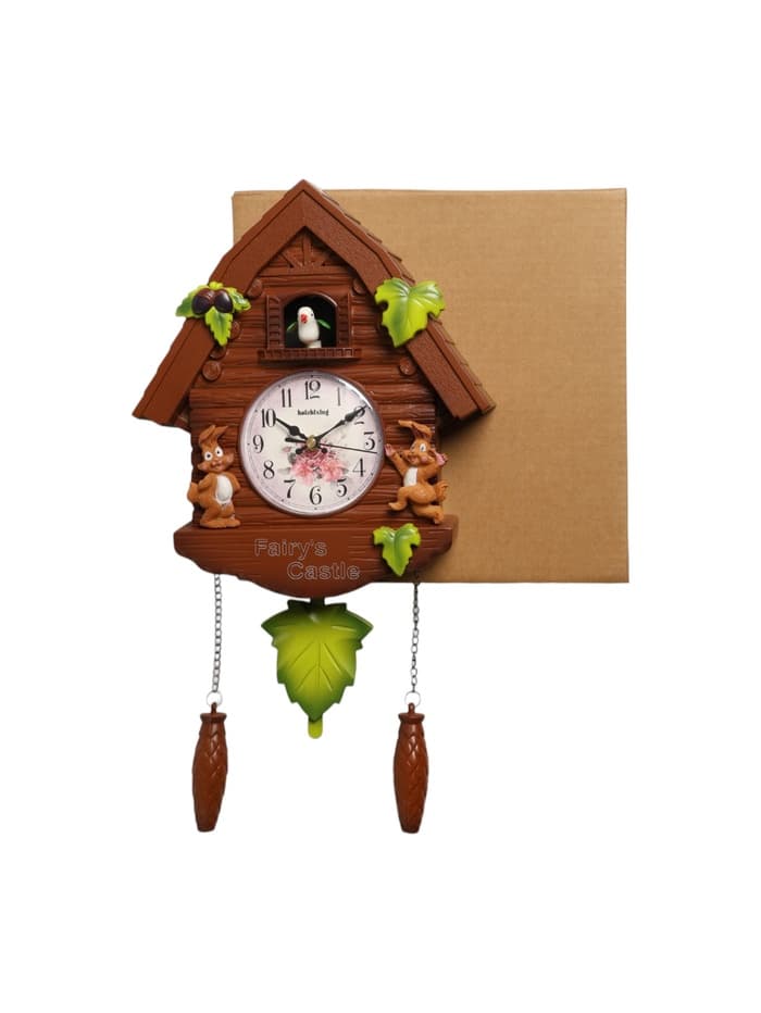 Часы настенные «Зайки», с кукушкой, плавный ход, 30×26 см, циферблат d=10 см