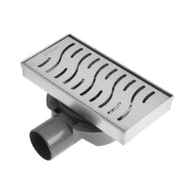 Трап AFLORN AF20410-20, d=50 мм, горизонтальный, с фланцем своб.вращением 360°,100×200 мм, нерж.сталь