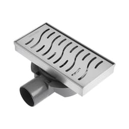 Трап AFLORN AF20410-20, d=50 мм, горизонтальный, с фланцем своб.вращением 360°,100×200 мм, нерж.сталь