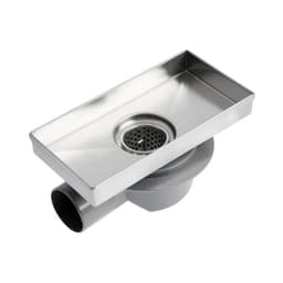 Трап AFLORN AF20410-20, d=50 мм, горизонтальный, с фланцем своб.вращением 360°,100×200 мм, нерж.сталь