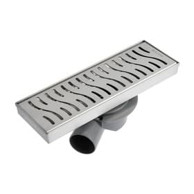 Трап AFLORN AF20410-30, d=50 мм, горизонтальный, с фланцем своб.вращением 360°,100×300 мм, нерж.сталь