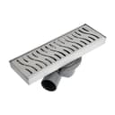 Трап AFLORN AF20410-30, d=50 мм, горизонтальный, с фланцем своб.вращением 360°,100×300 мм, нерж.сталь