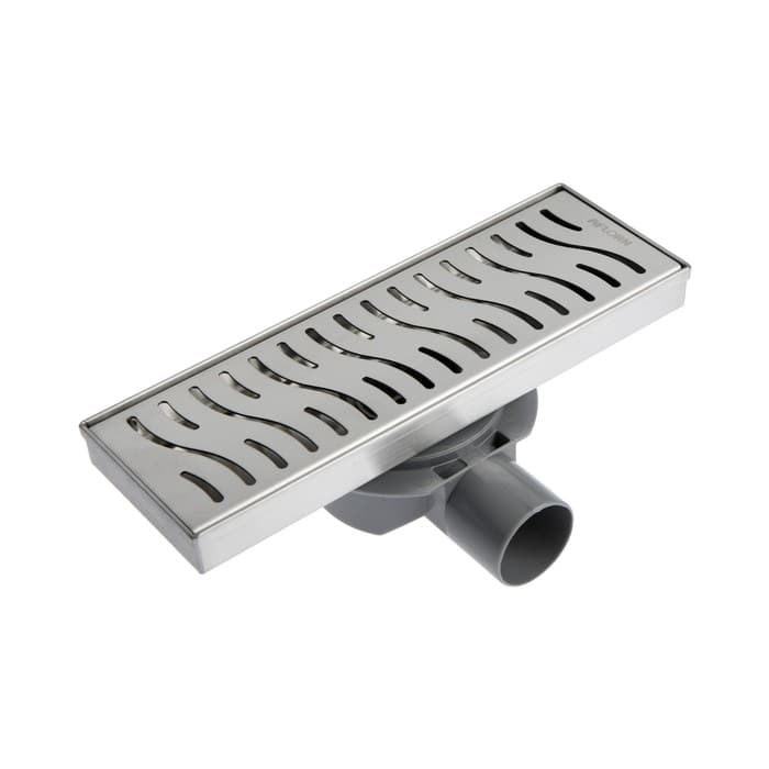 Трап AFLORN AF20410-30, d=50 мм, горизонтальный, с фланцем своб.вращением 360°,100×300 мм, нерж.сталь