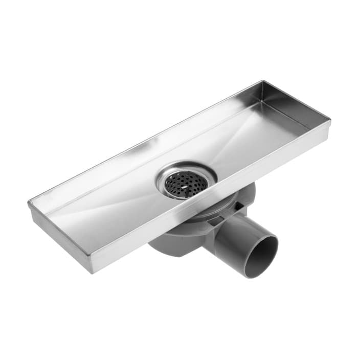 Трап AFLORN AF20410-30, d=50 мм, горизонтальный, с фланцем своб.вращением 360°,100×300 мм, нерж.сталь