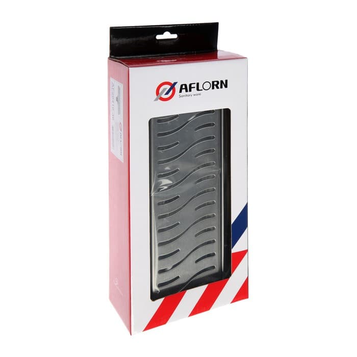 Трап AFLORN AF20410-30, d=50 мм, горизонтальный, с фланцем своб.вращением 360°,100×300 мм, нерж.сталь