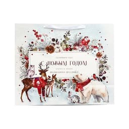 Пакет подарочный новогодний ламинированный «С Новым годом», XL 49×40×19 см