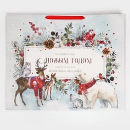 Пакет подарочный новогодний ламинированный «С Новым годом», XL 49×40×19 см
