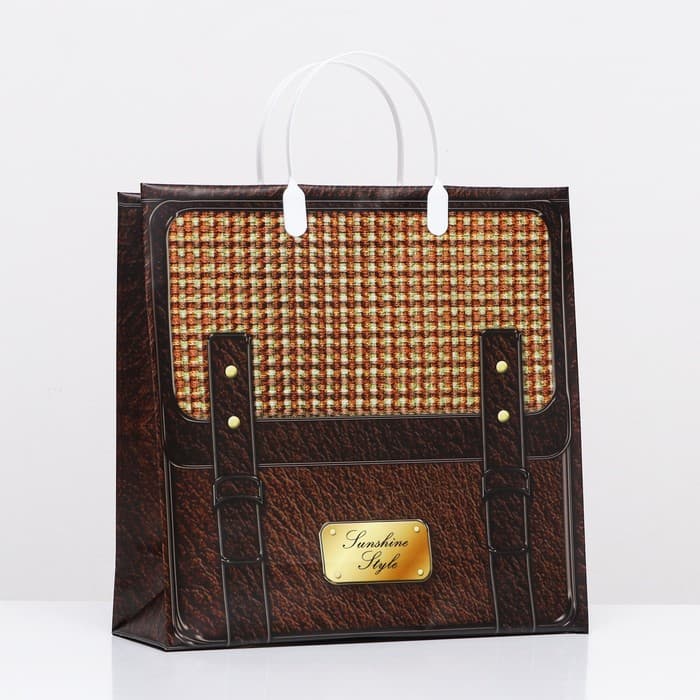 Пакет «Портфель», мягкий пластик, 30×30 см, 120 мкм