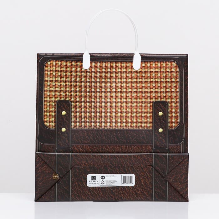 Пакет «Портфель», мягкий пластик, 30×30 см, 120 мкм