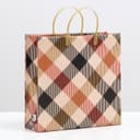 Пакет «Бежевый в клетку», мягкий пластик, 30×30 см, 120 мкм