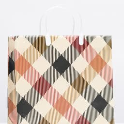 Пакет «Бежевый в клетку», мягкий пластик, 30×30 см, 120 мкм