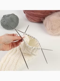 Спицы для вязания, чулочные, гибкие, d=4.5 мм, 21 см, 3 шт.