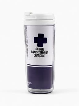 Подарочный набор гифтбокс «Аптечка»: чай, драже, шоколад, термостакан, леденец