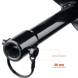 Шнек для грунта ЗУБР W-7051-15, к мотобуру МБ1-200Н, 150×800 мм, соединение 20 мм, сталь 65 Г