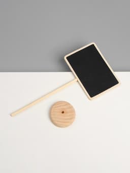 Ценник меловой на ножке «Прямоугольник», 17×8 см, чёрный