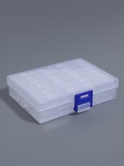 Органайзер для хранения мелочей, 24 баночки, 13×10×3.5 см, прозрачный