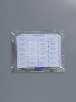 Органайзер для хранения мелочей, 24 баночки, 13×10×3.5 см, прозрачный