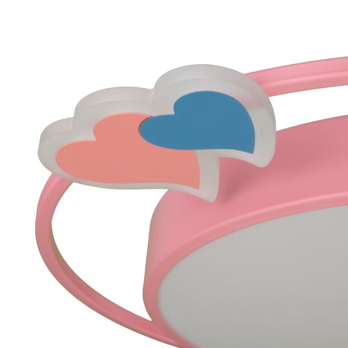 Люстра с ПДУ «Ритмо» LED 90 Вт 3000-6000К розовый 50×54×5.5 см BayerLux