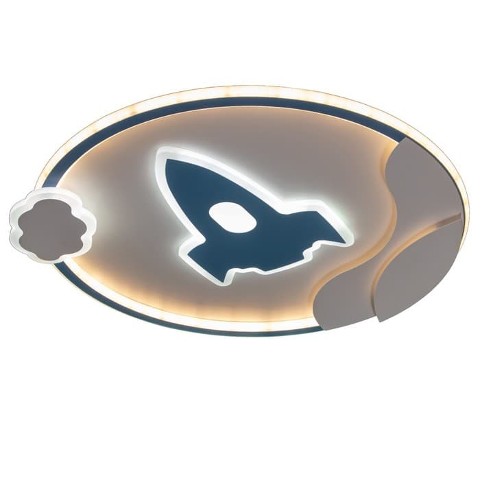 Люстра с ПДУ «Полет» LED 160 Вт 3000-6000К бело-синий 50×53×5.5 см BayerLux