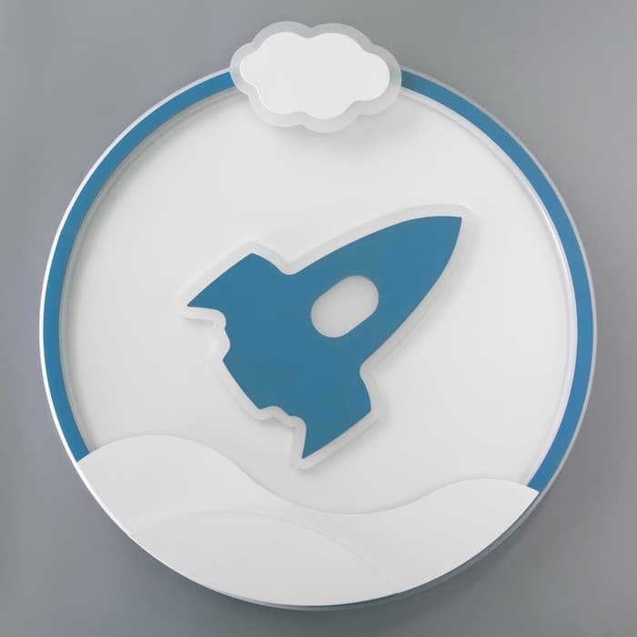 Люстра с ПДУ «Полет» LED 160 Вт 3000-6000К бело-синий 50×53×5.5 см BayerLux