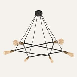 Люстра BayerLux «Техно», 6хЕ27, чёрный, 65×65×100 см