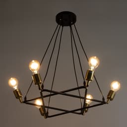 Люстра BayerLux «Техно», 6хЕ27, чёрный, 65×65×100 см