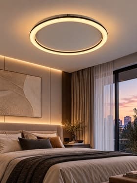 Люстра с пультом BayerLux «Ринго», светодиодная, 62 Вт, 3000-6000К, чёрная, 50×50×4.5 см