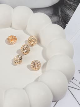 Пуговицы на ножке, металлические, d=11 мм, набор 5 шт., цвет золотой