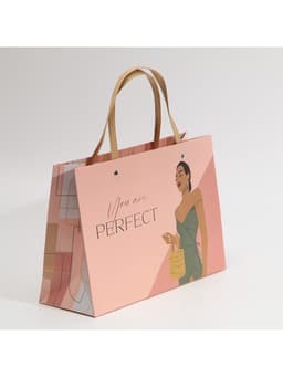Пакет подарочный, упаковка, «Ты идеальна», 30×20×10 см