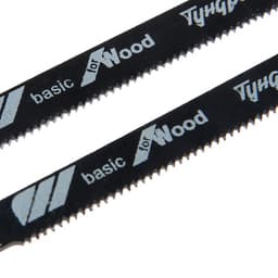 Пилки для лобзиков ТУНДРА, по дереву, прямой рез, HCS, 50/75×1.2 мм, 2 шт.