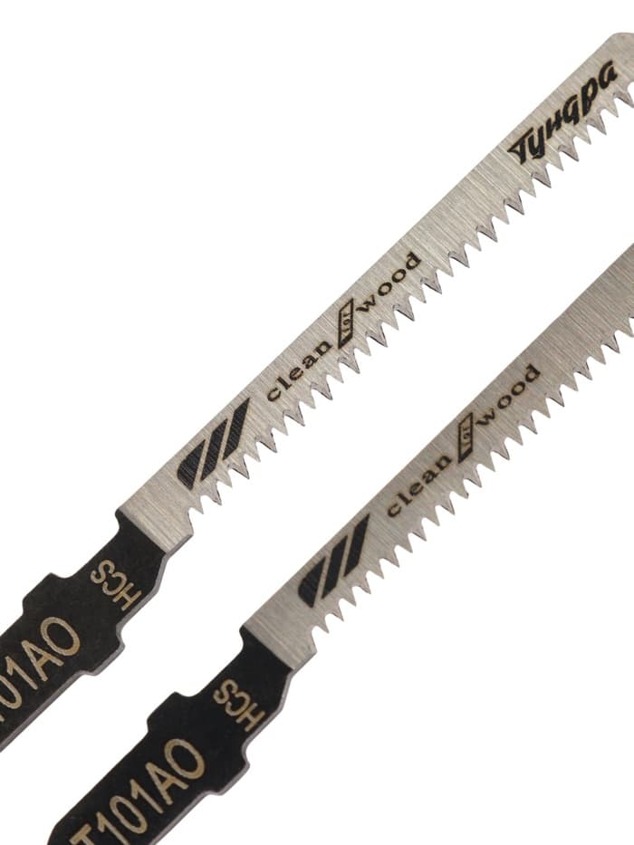 Пилки для лобзиков ТУНДРА, по дереву, фигурный рез, HCS, 50/75×1.4 мм, 2 шт.