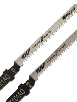 Пилки для лобзиков ТУНДРА, по дереву, фигурный рез, HCS, 50/75×1.4 мм, 2 шт.