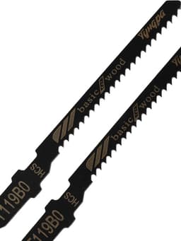 Пилки для лобзиков ТУНДРА, по дереву, фигурный рез, HCS, 50/75×2 мм, 2 шт.