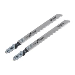 Пилки для лобзиков ТУНДРА, по дереву, чистый прямой рез, HCS, 75/100×2.5 мм, 2 шт.