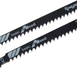 Пилки для лобзиков ТУНДРА, по дереву, прямой грубый рез, HCS, 75/100×3 мм, 2 шт.
