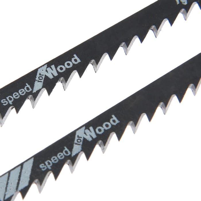 Пилки для лобзиков ТУНДРА, по дереву, прямой грубый рез, HCS, 75/100×4 мм, 2 шт.