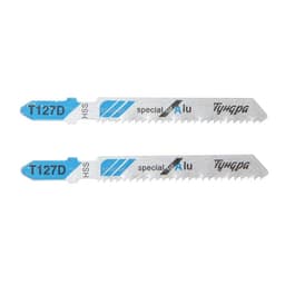 Пилки для лобзиков ТУНДРА, по металлу, HSS, 50/75×3 мм, 2 шт.