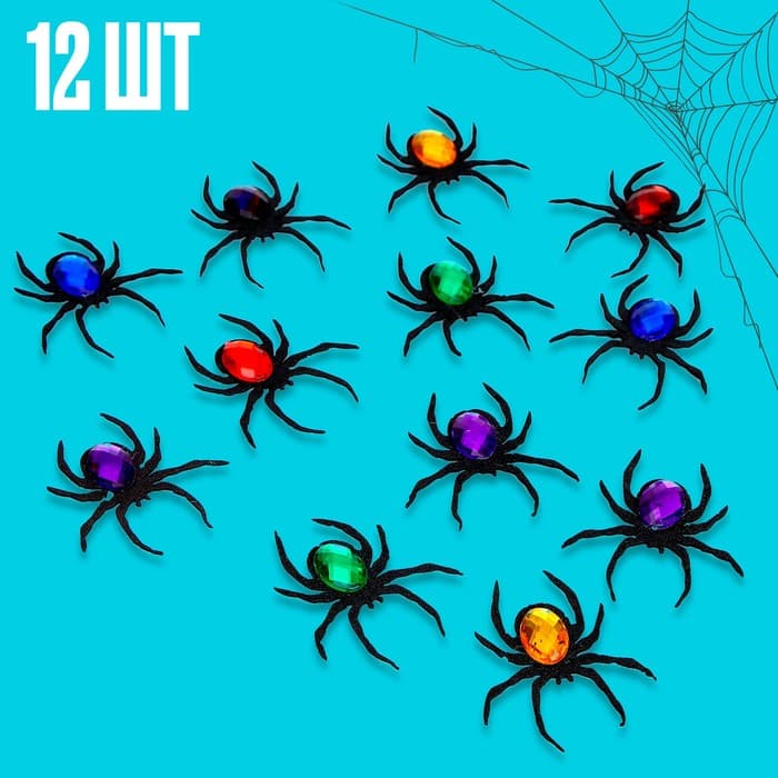 Пауки набор 12 штук, МИКС