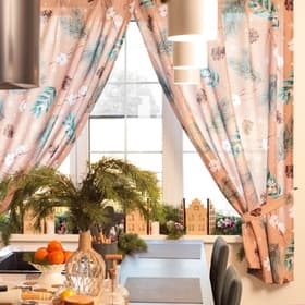 Комплект штор для кухни с подхватами «Этель» Fir branches, 2 шт., бежевые, 145×180 см