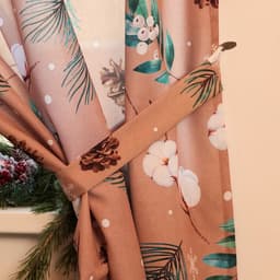 Комплект штор для кухни с подхватами «Этель» Fir branches, 2 шт., бежевые, 145×180 см