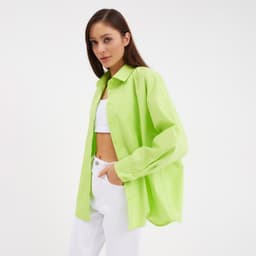 Рубашка женская MIST: Classic Collection, размер 42, зелёная