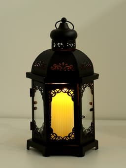 Металлический подсвечник-фонарь на 1 свечу «Цветущие вензеля», стекло, d=10 см, чёрный, 13.5×15×29 см